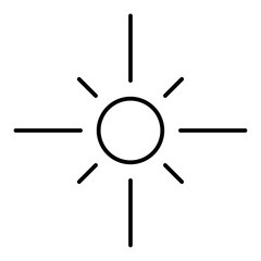 Sunny icon in outline style
