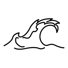 Waves icon in outline style