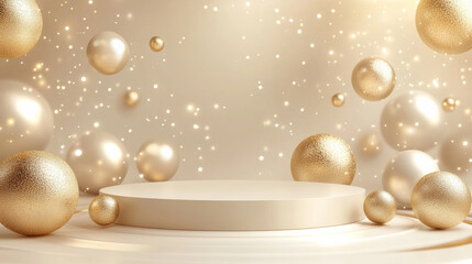 3D rendering romantic festival theme background e-commerce product exhibition booth