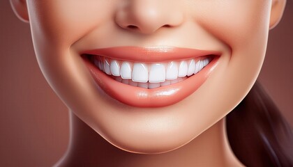 Fototapeta premium A vibrant illustration highlights a beautiful smile emphasizing dental care and aesthetics.