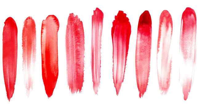 Stylish abstract red watercolor brush strokes creating a vibrant design