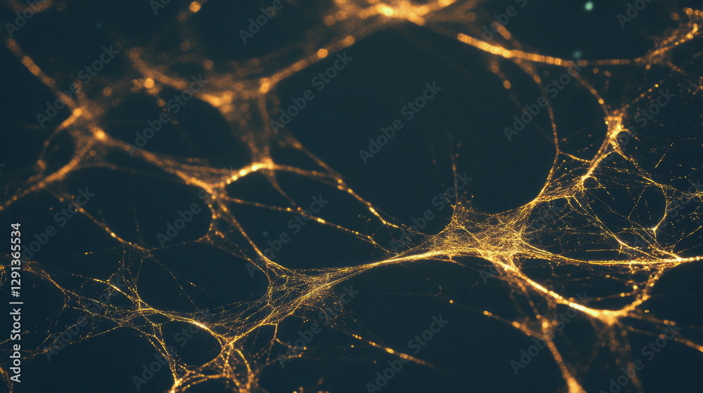 Poster golden spiderweb abstract background for digital design and decoration