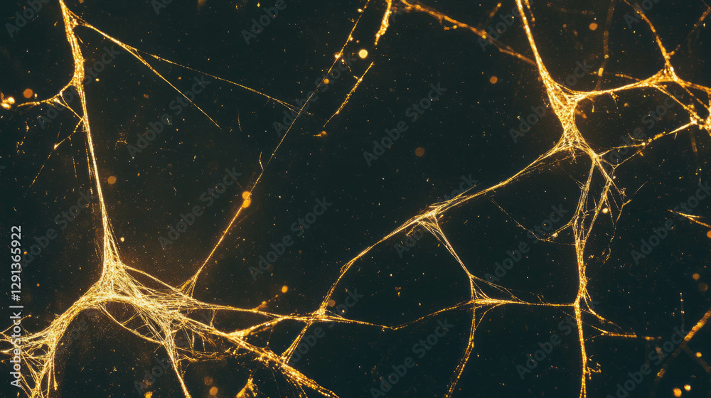 Poster abstract golden spiderweb background design for art and decoration