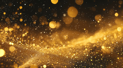 Obraz premium Golden spiderweb with water droplets - abstract nature aesthetic for elegant design