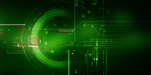 2d illustration Abstract futuristic electronic circuit technology background
