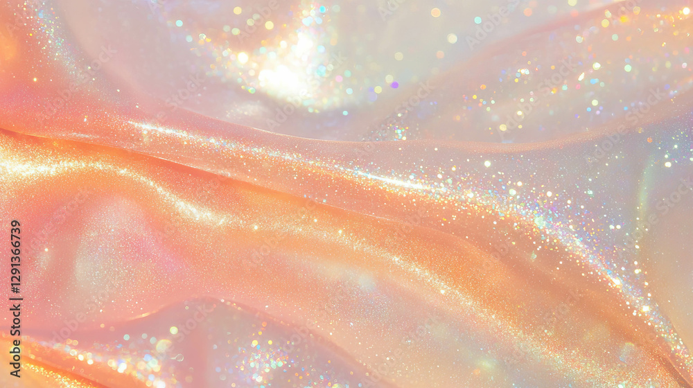 Poster holographic gradient background with sparkling texture for design and decor