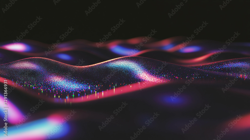 Poster Abstract gradient background with holographic color shift for design