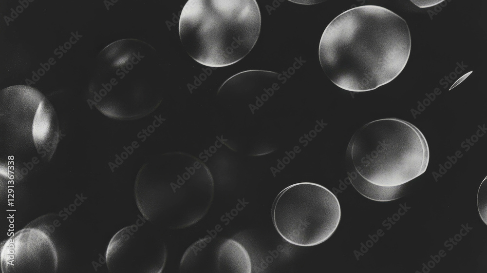 Aufkleber Abstract grayscale gradient background with textured bokeh effect for design
