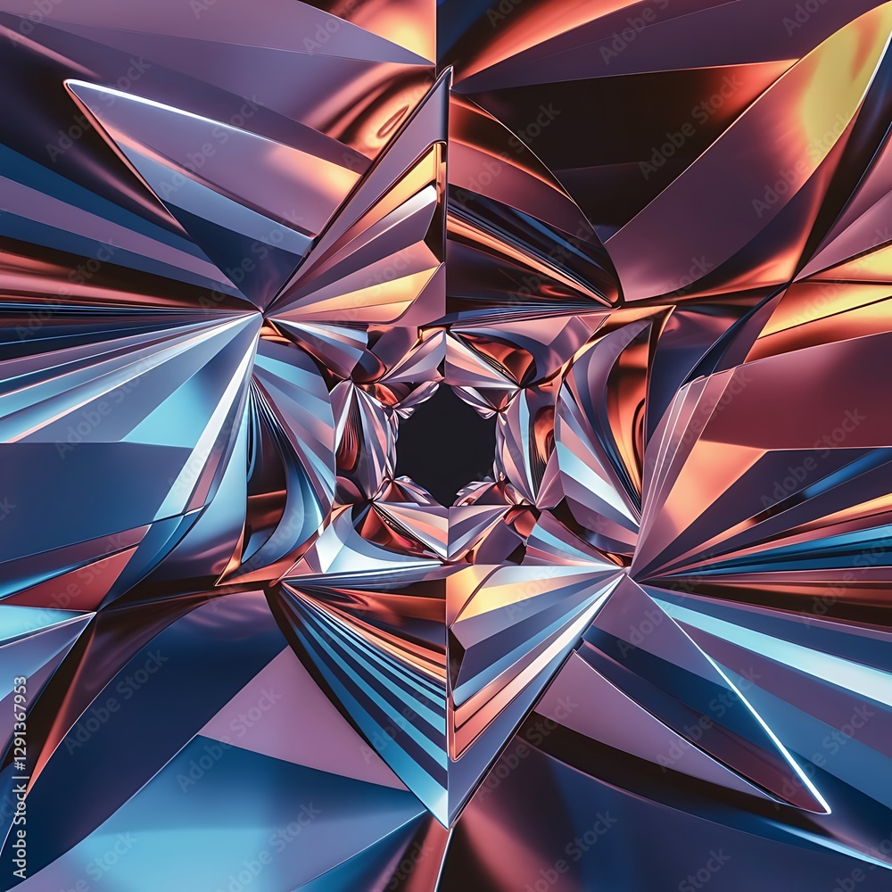 Leinwandbilder Abstract background of geometric shape 3d background design 3d rendering