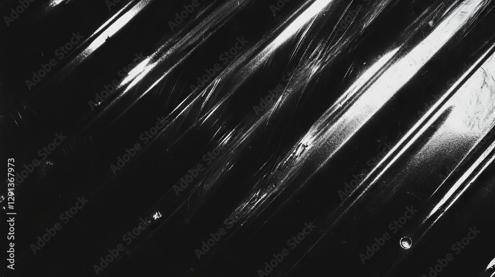 Aufkleber Grayscale abstract light reflection on textured surface