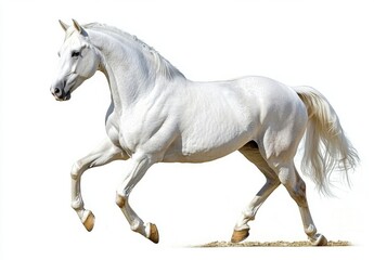 Obraz premium Majestic White Horse Running