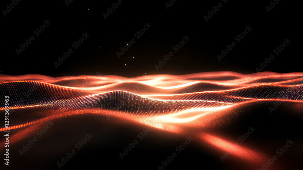 Poster high contrast abstract light waves - artistic background for design projects