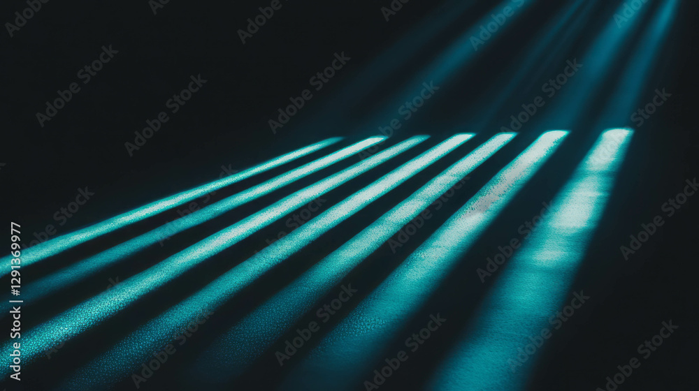 Poster abstract light rays on dark surface creating a dramatic contrast for creative design projects