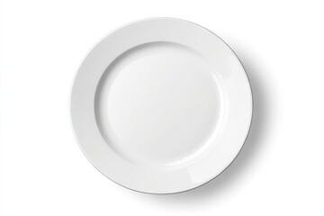Empty White Plate, Top View