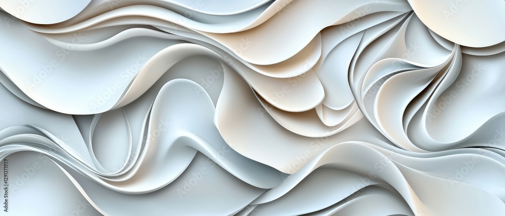 Poster abstract background featuring white wavy lines creating a smooth flowing pattern in a modern style