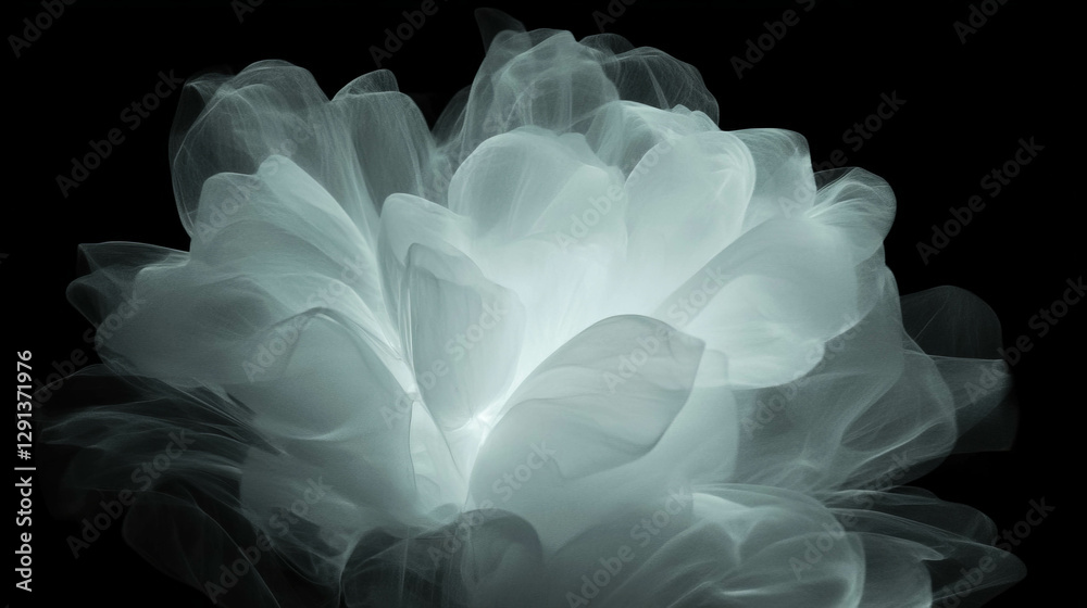 Poster Abstract ink bleeding effect with soft diaphanous design for artistic backgrounds