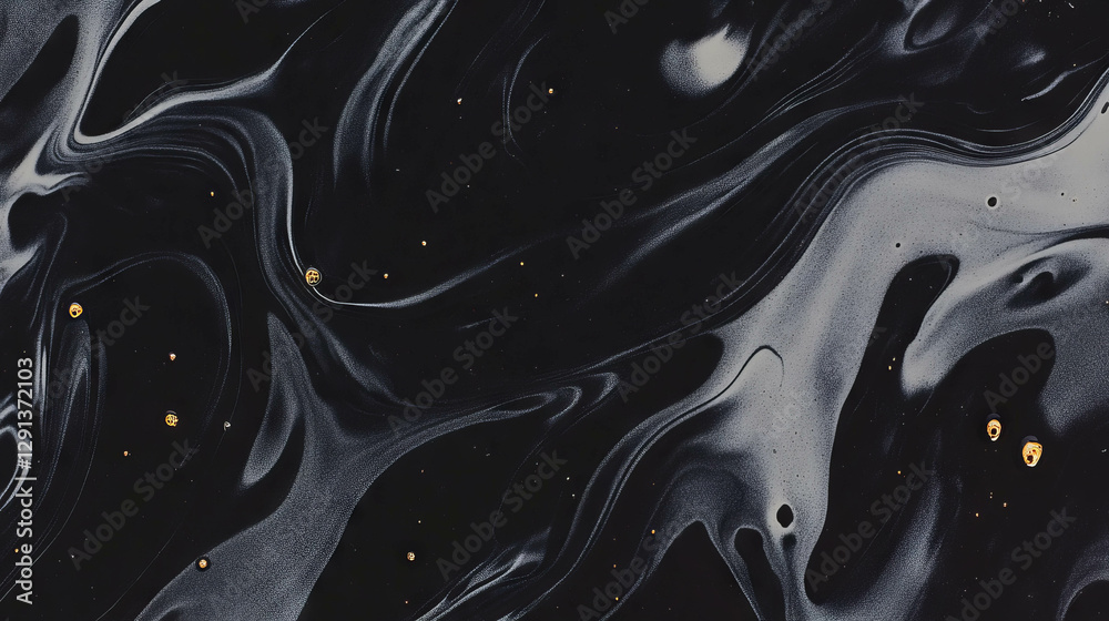 Aufkleber Dark abstract ink splatters and patterns for creative design