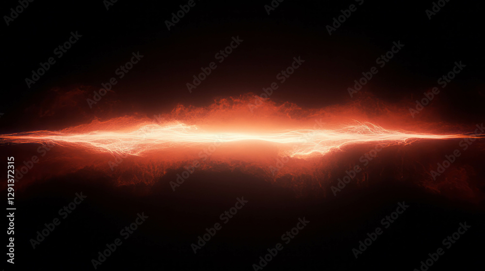 Poster intense sunlight emanating from center on dark background for energy and power concepts