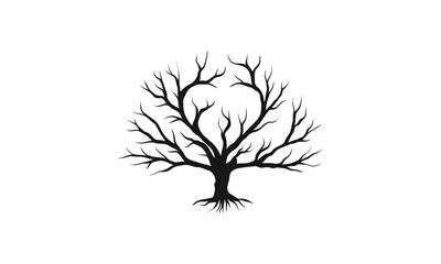 dry tree combined with the shape of love