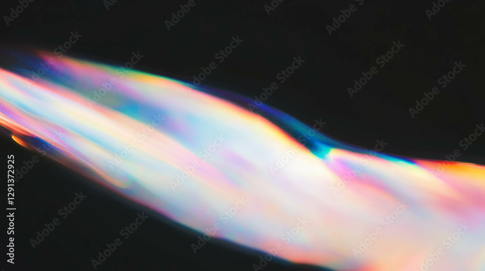 Poster iridescent bokeh background with rainbow effect for creative designs