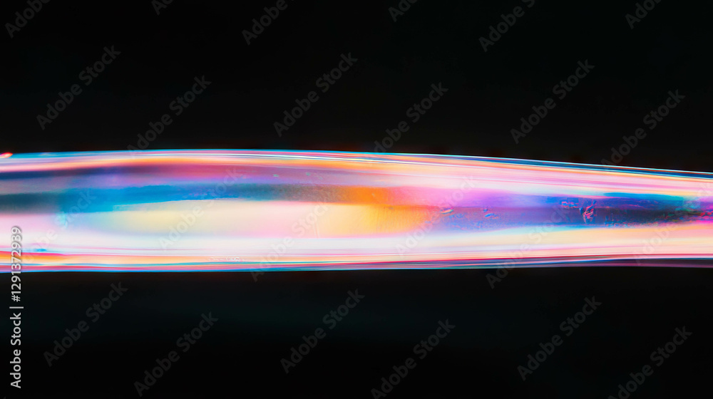 Poster iridescent bokeh with vibrant rainbow effect for festive and creative design