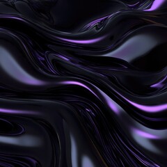 Obraz premium Flowing dark surface with glossy textures and hints of vibrant p
