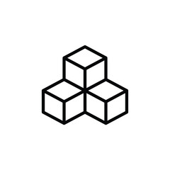 Cube icon vector boxes sign