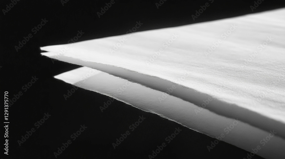 Poster textured layers of white and black paper with subtle depth contrast