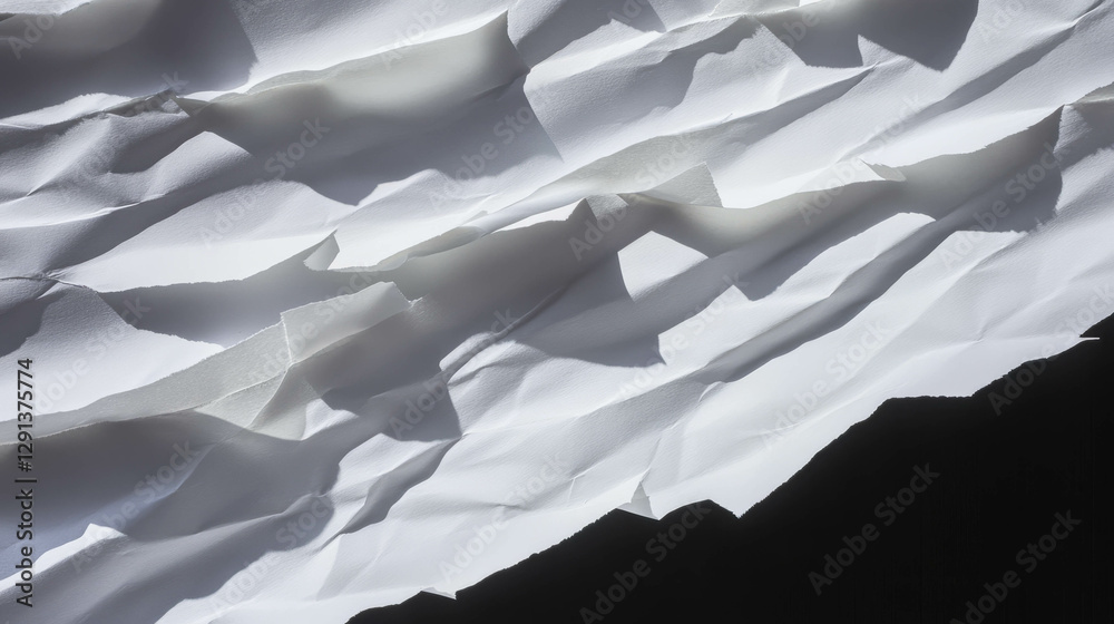 Poster Abstract layered paper texture with subtle depth and shadow play for design use