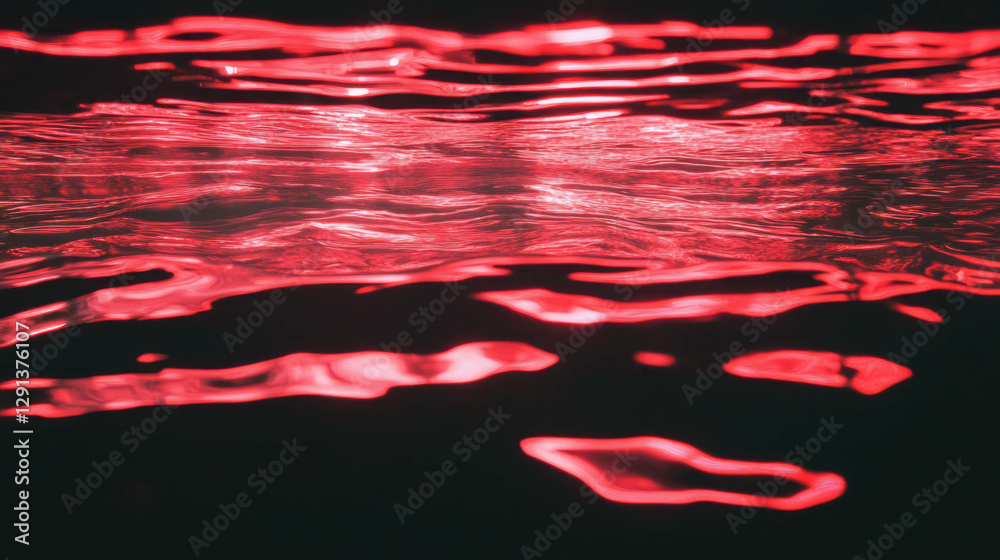 Poster abstract rippling water with light red reflections for elegant design backgrounds