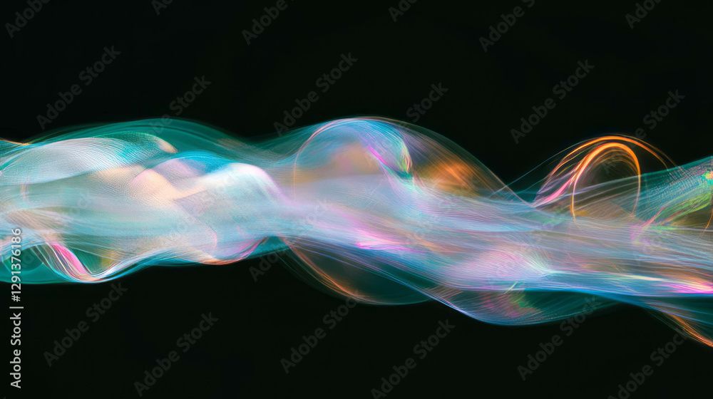 Poster abstract lime green smoke gradient with multicolor enhancements for creative design