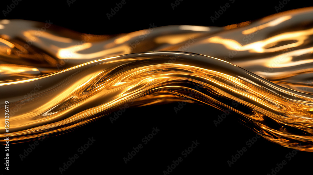 Poster abstract liquid metal texture with smooth flow for modern design projects
