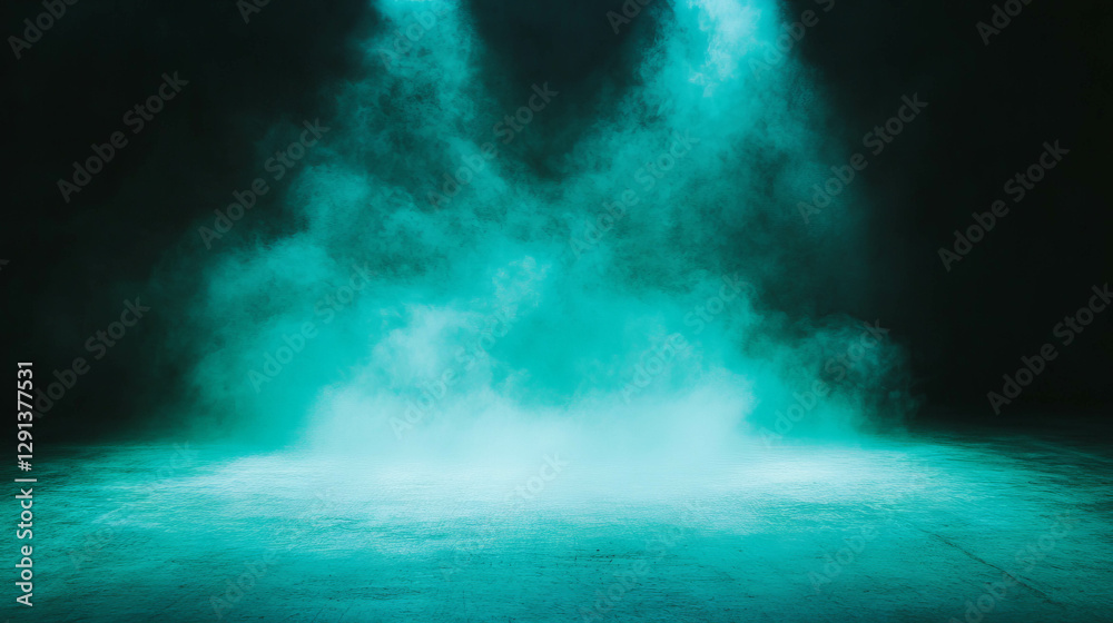 Aufkleber mint blue light background creating a calm and serene atmosphere for design and decor