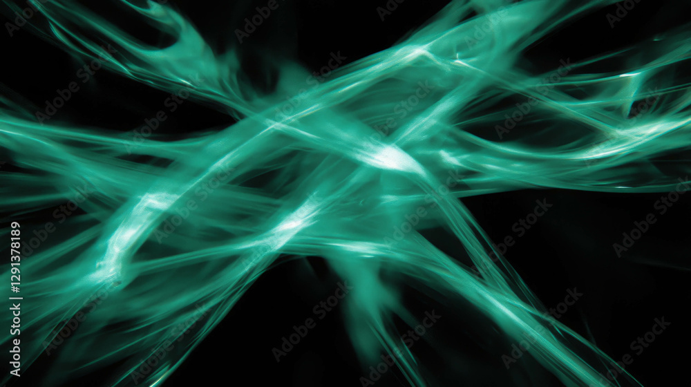 Poster abstract mint light pattern with ethereal geometric flow for creative design