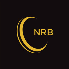 NRB creative minimalist letter logo.