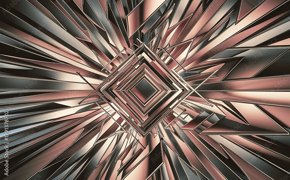 Poster geometric background adorned with dynamic arrows and sleek lines forming intricate web of movement a