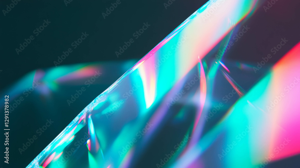 Poster Abstract background of mint and light refracting through ice for creative design