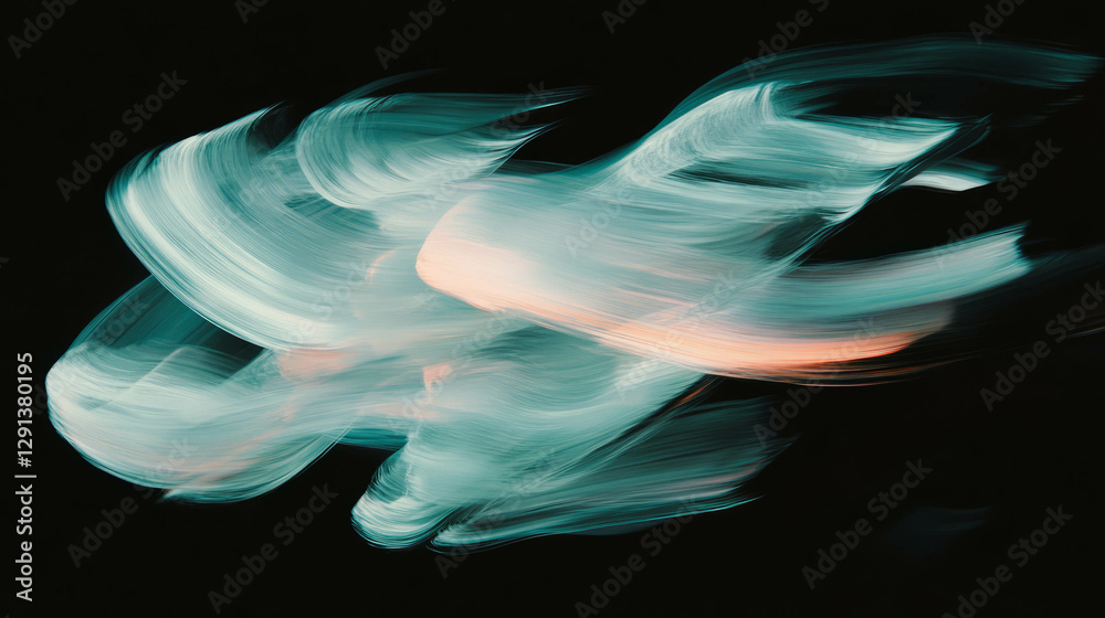 Poster dynamic abstract brushstrokes on dark background for creative design and artistic expression