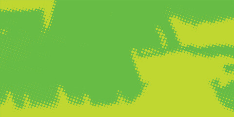 Dots halftone green color pattern gradient texture with technology digital background. Dots pop art comics with nature graphic design.