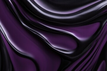 Obraz premium Flowing layers of rich purple and black create an elegant, gloss
