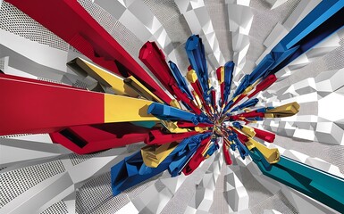 Multicolored abstract geometric shapes geometry background for web banner