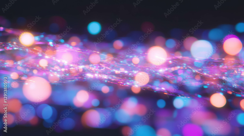 Poster vibrant abstract geometric neon bubble background for creative design projects