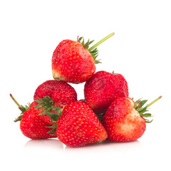 Strawberry pile slice isolated on white background