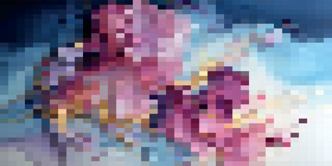 Abstract pink mosaic background - Vector