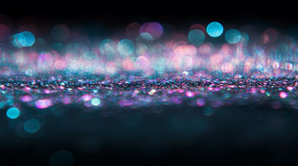 Vibrant neon light gradient with multicolored bokeh effect for creative designs