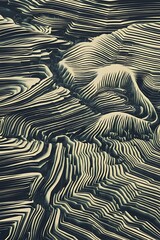 Vector landscape geodesy topography map background line texture pattern