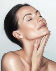 Relaxing Woman with Smooth Skin