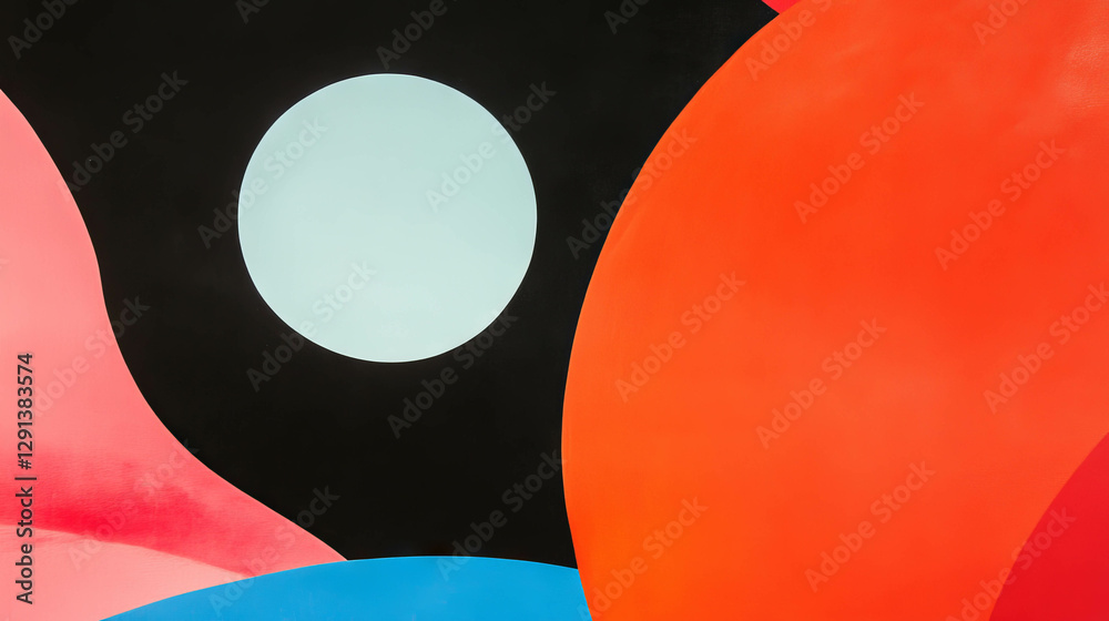 Poster Abstract geometric background with overlapping colorful shapes for modern design