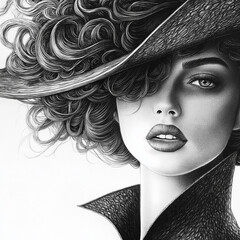 Black and White Fashion Portrait