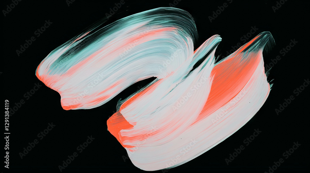 Poster artistic background with dynamic brushstrokes in soft pastel colors for creative projects